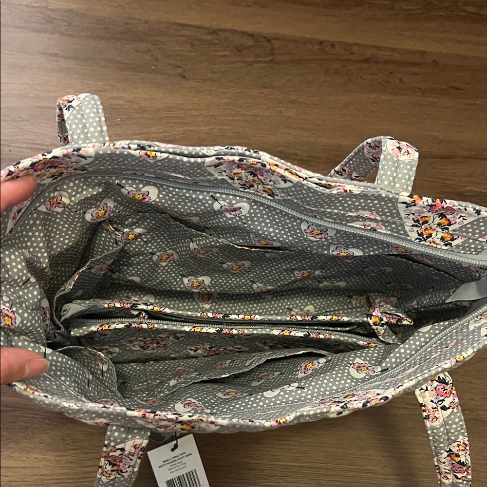 Vera Bradley Gray Floral Heart Tote - Picture 7 of 7